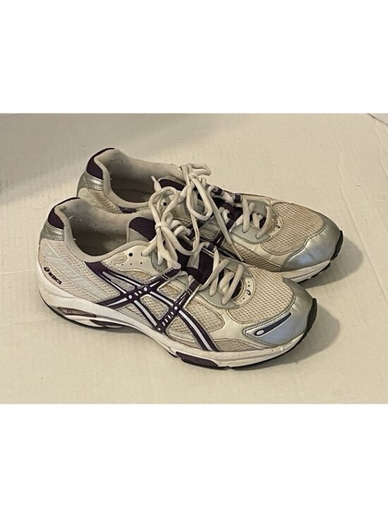 Asics Shoes - ASICS Womens Running Shoes Size 9 White Gray Purple